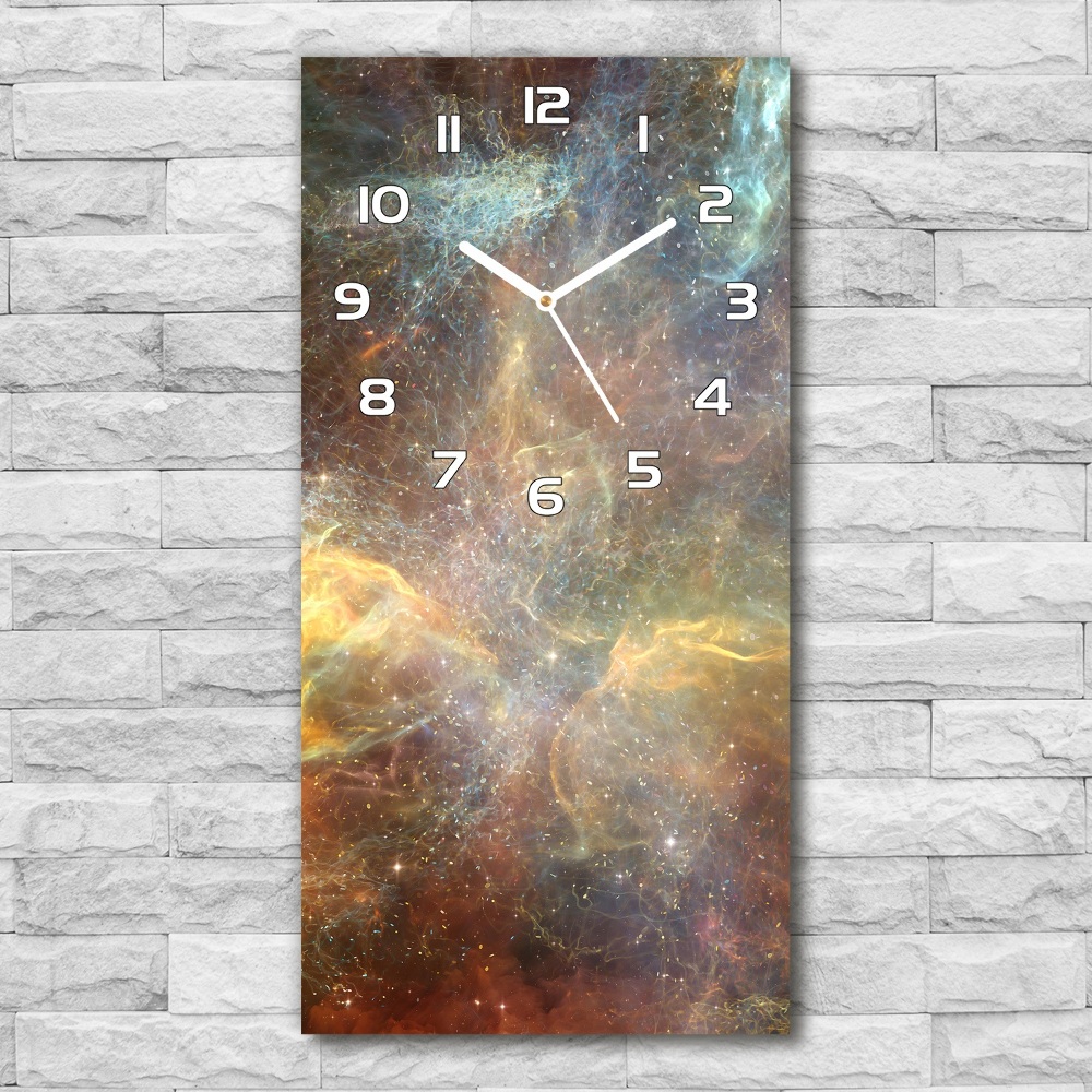 Horloge verticale en verre Cosmos