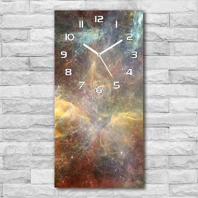 Horloge verticale en verre Cosmos