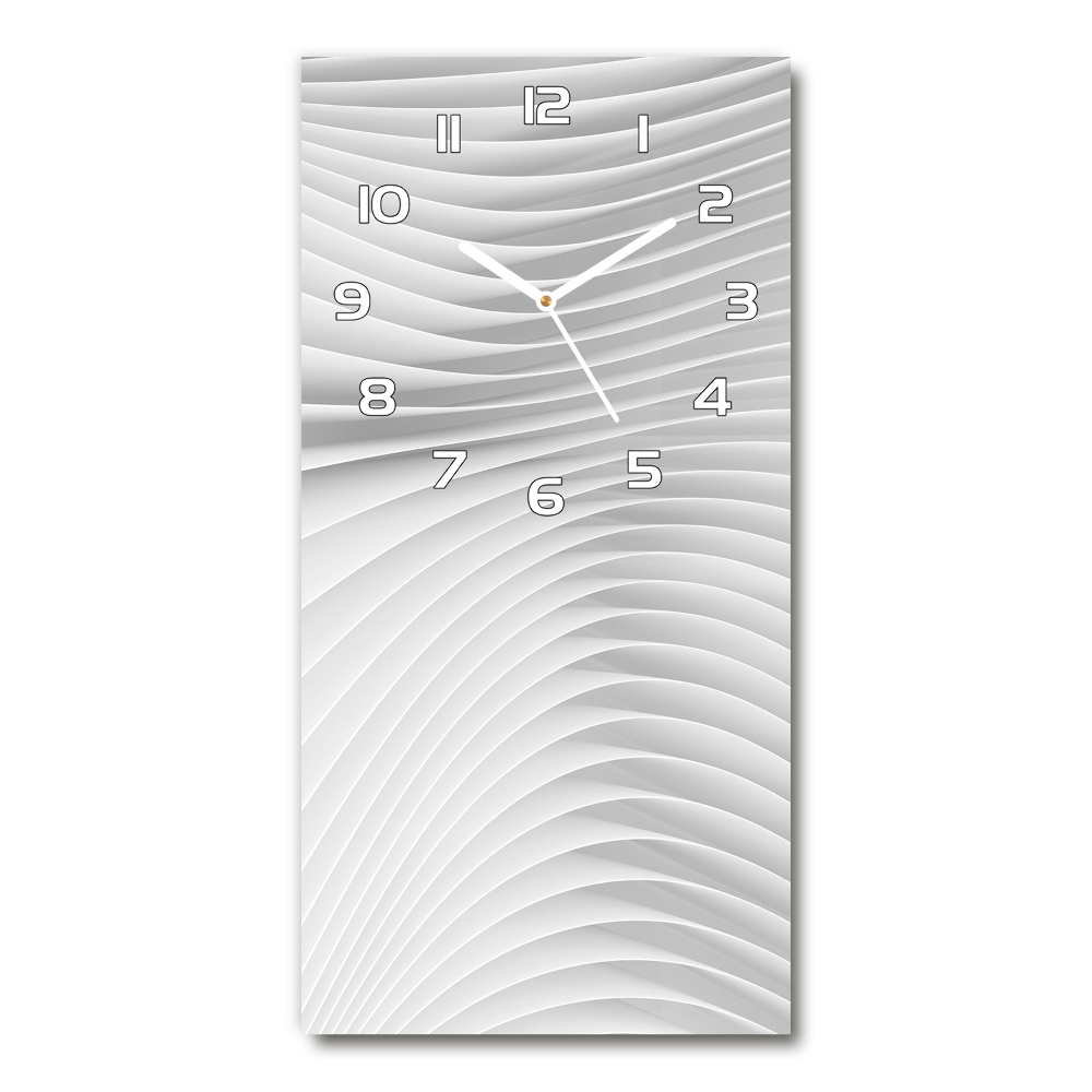 Horloge murale en verre rectangulaire Lignes abstraites