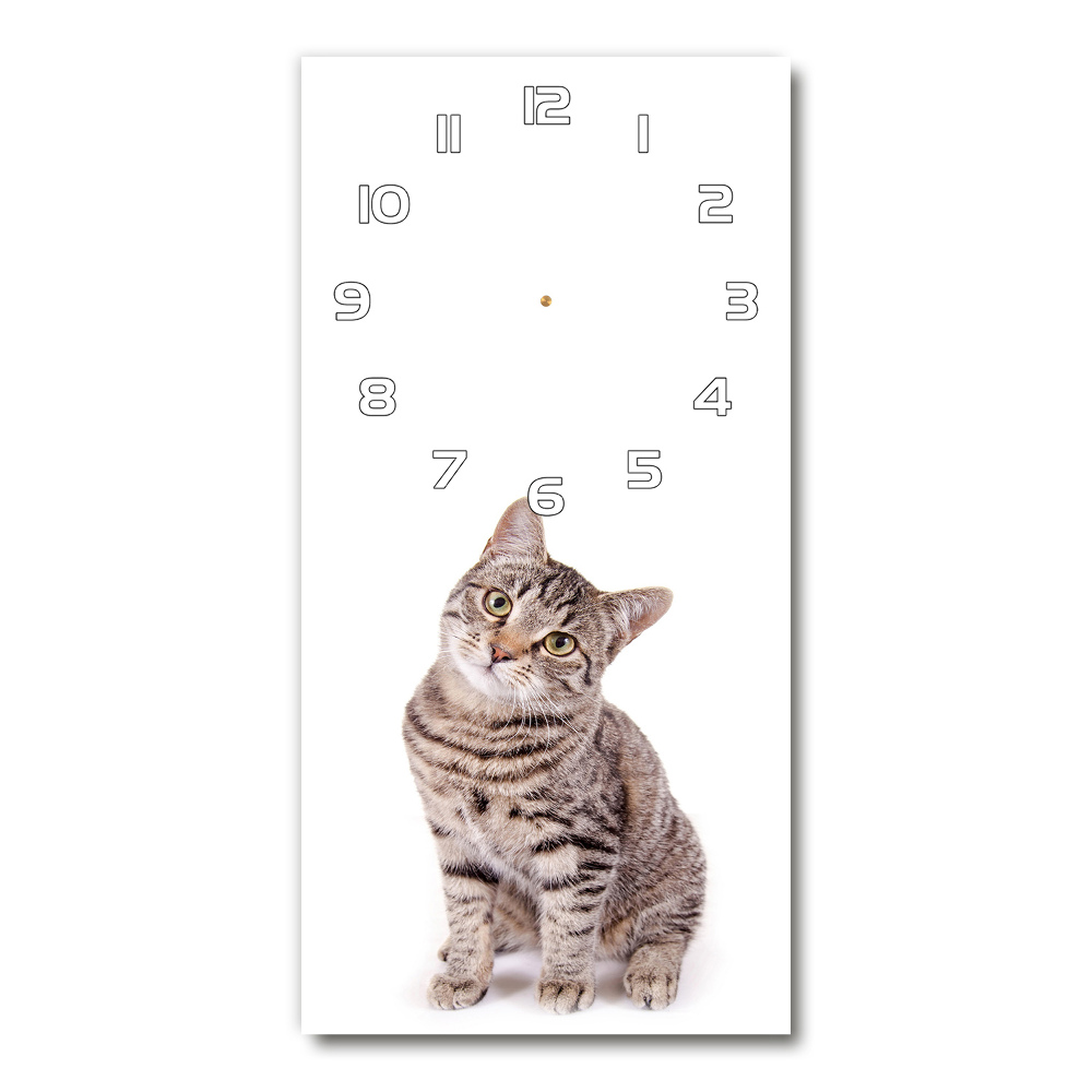 Horloge rectangulaire verticale Chaton