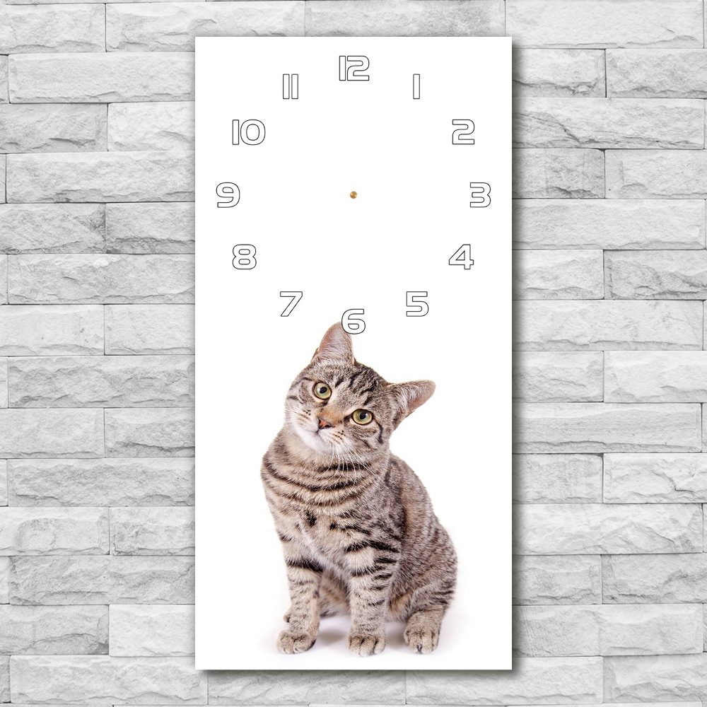 Horloge rectangulaire verticale Chaton