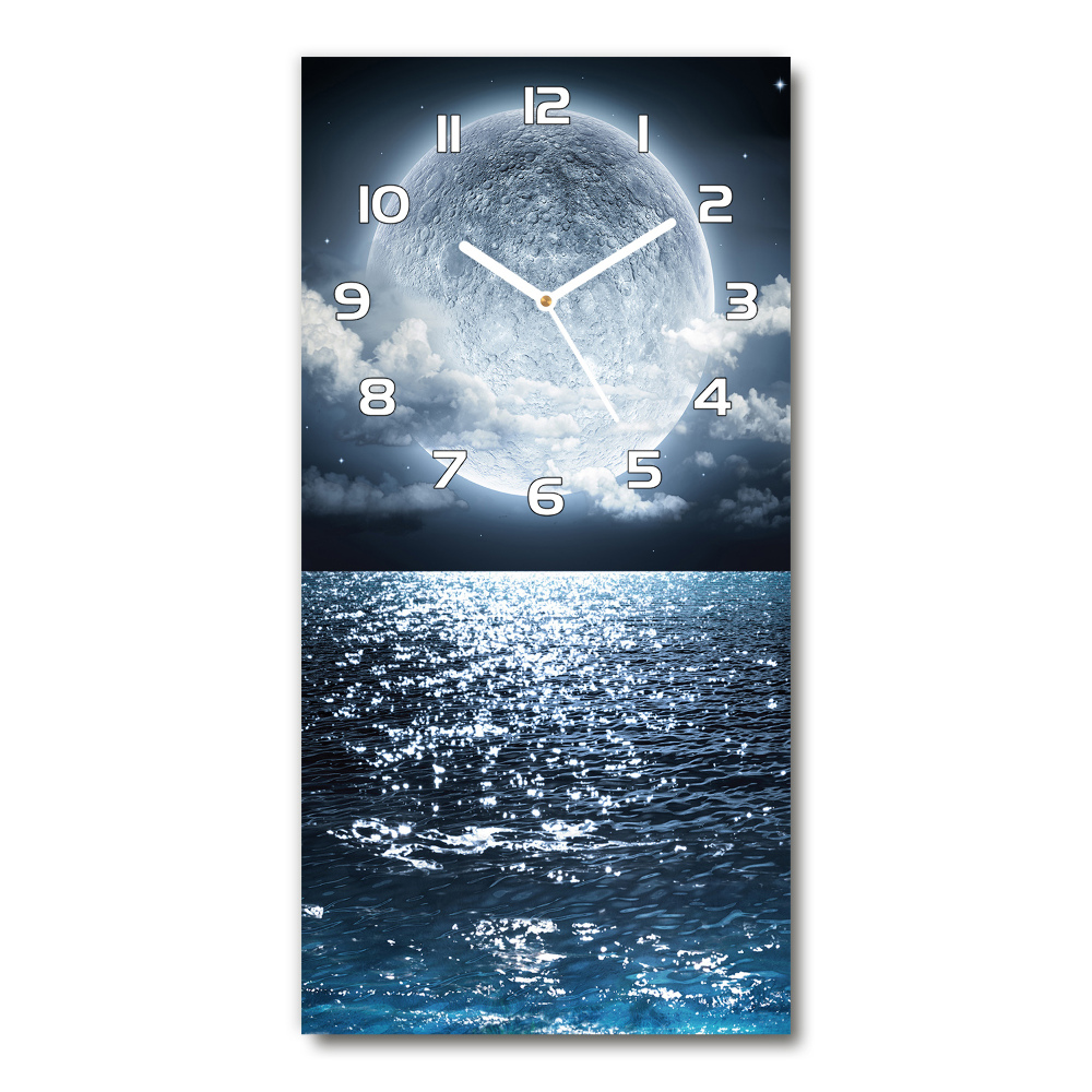 Horloge rectangulaire verticale Pleine lune