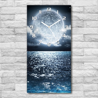 Horloge rectangulaire verticale Pleine lune