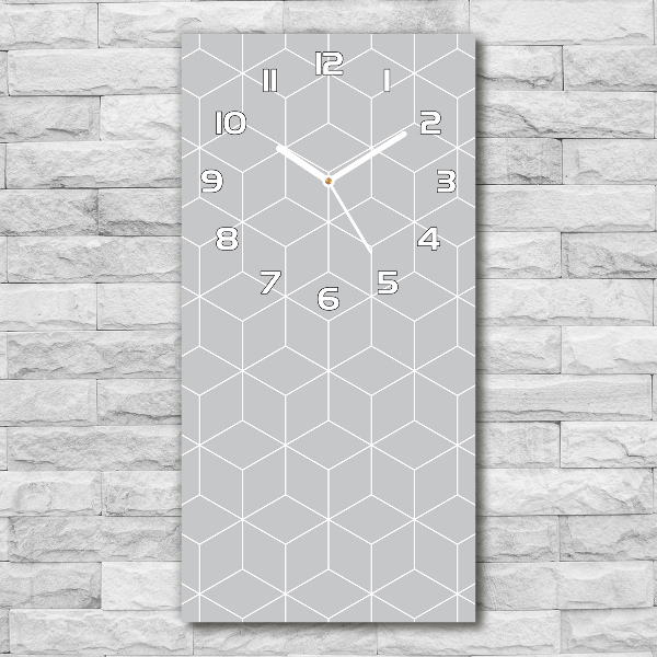 Horloge rectangulaire verticale Art géométrique