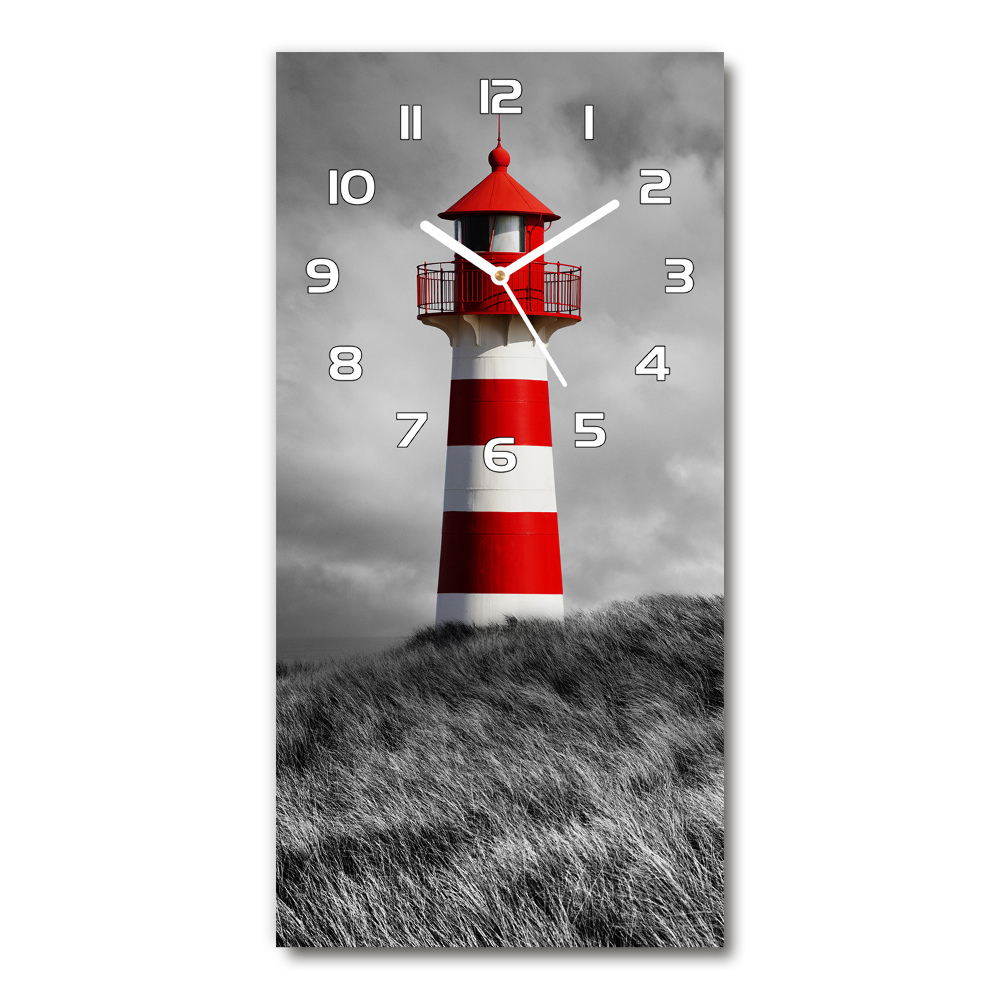 Horloge murale en verre rectangulaire Phare