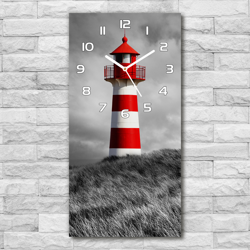 Horloge murale en verre rectangulaire Phare