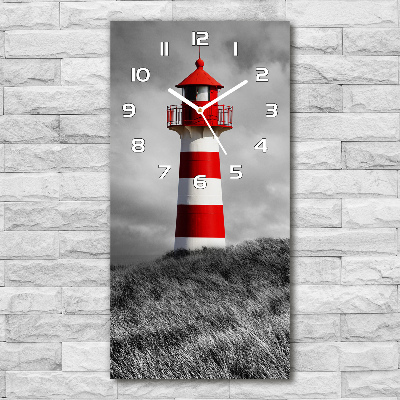 Horloge murale en verre rectangulaire Phare