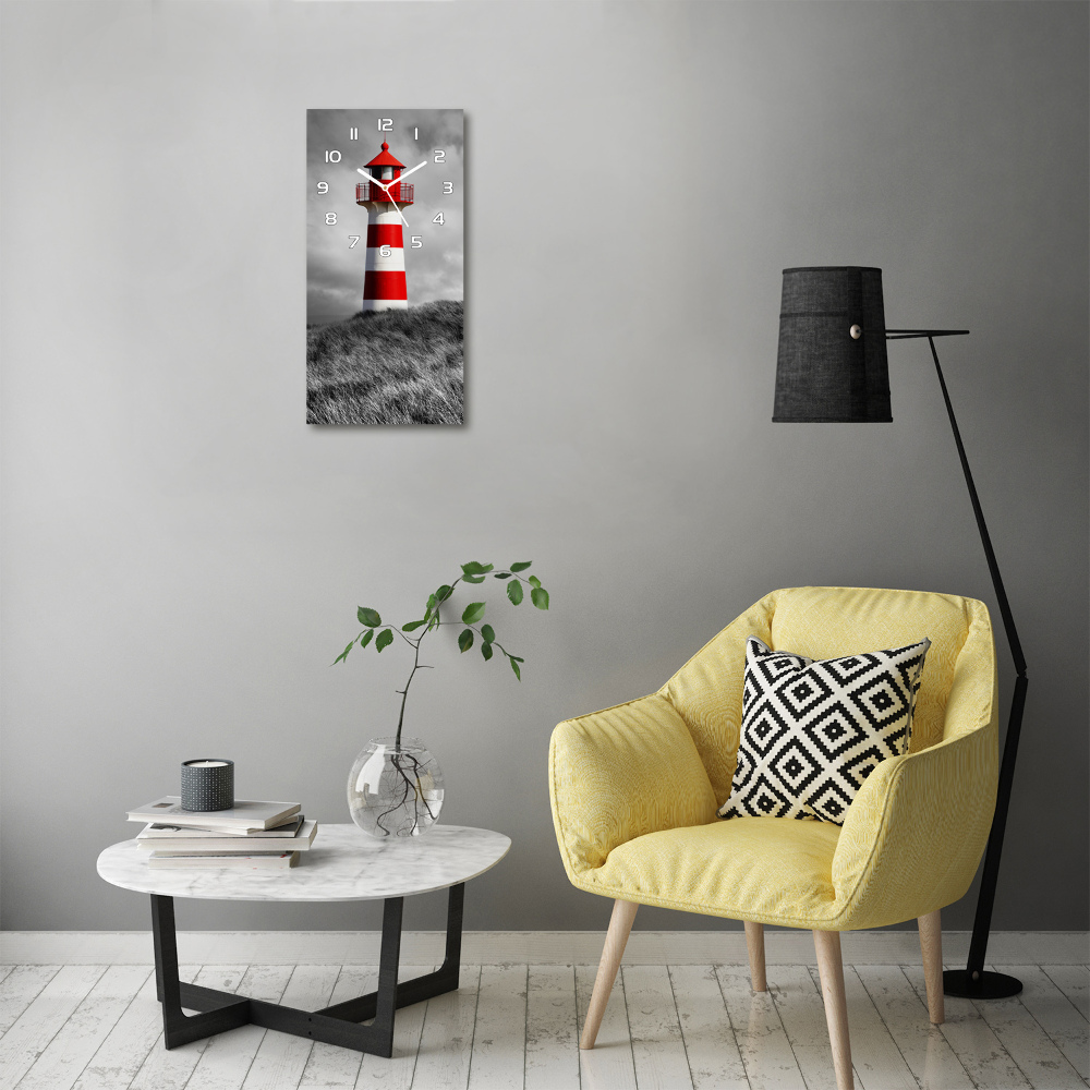 Horloge murale en verre rectangulaire Phare