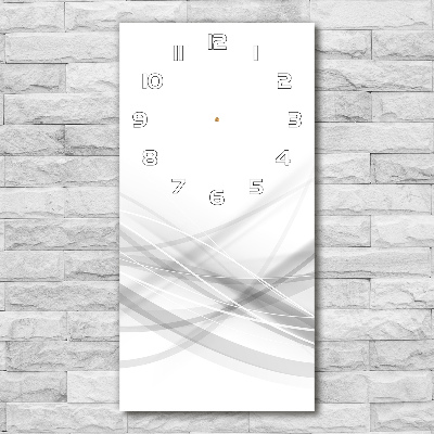 Horloge verticale en verre Vagues abstraites