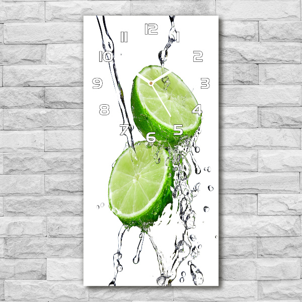 Horloge verticale en verre Citron vert