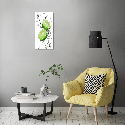 Horloge verticale en verre Citron vert