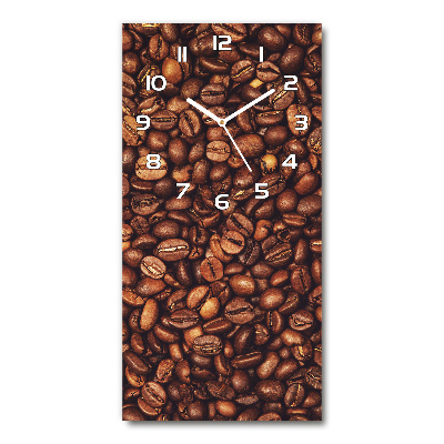 Horloge murale verticale Grains de café caféine