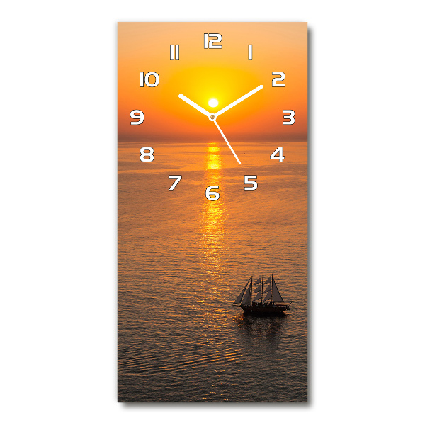 Horloge murale verticale Mer couchée