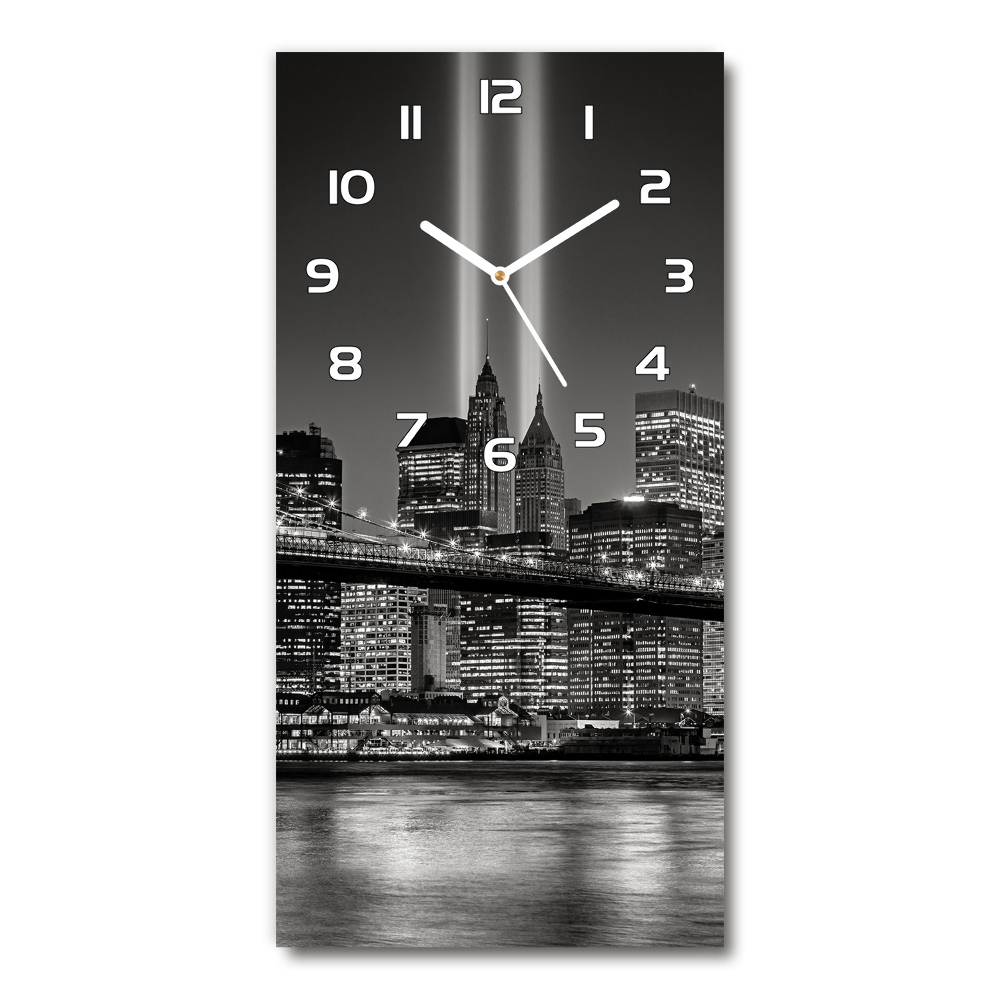 Horloge verticale en verre Manhattan New York