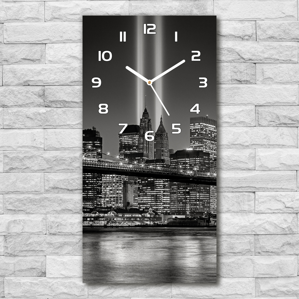 Horloge verticale en verre Manhattan New York