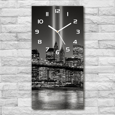 Horloge verticale en verre Manhattan New York