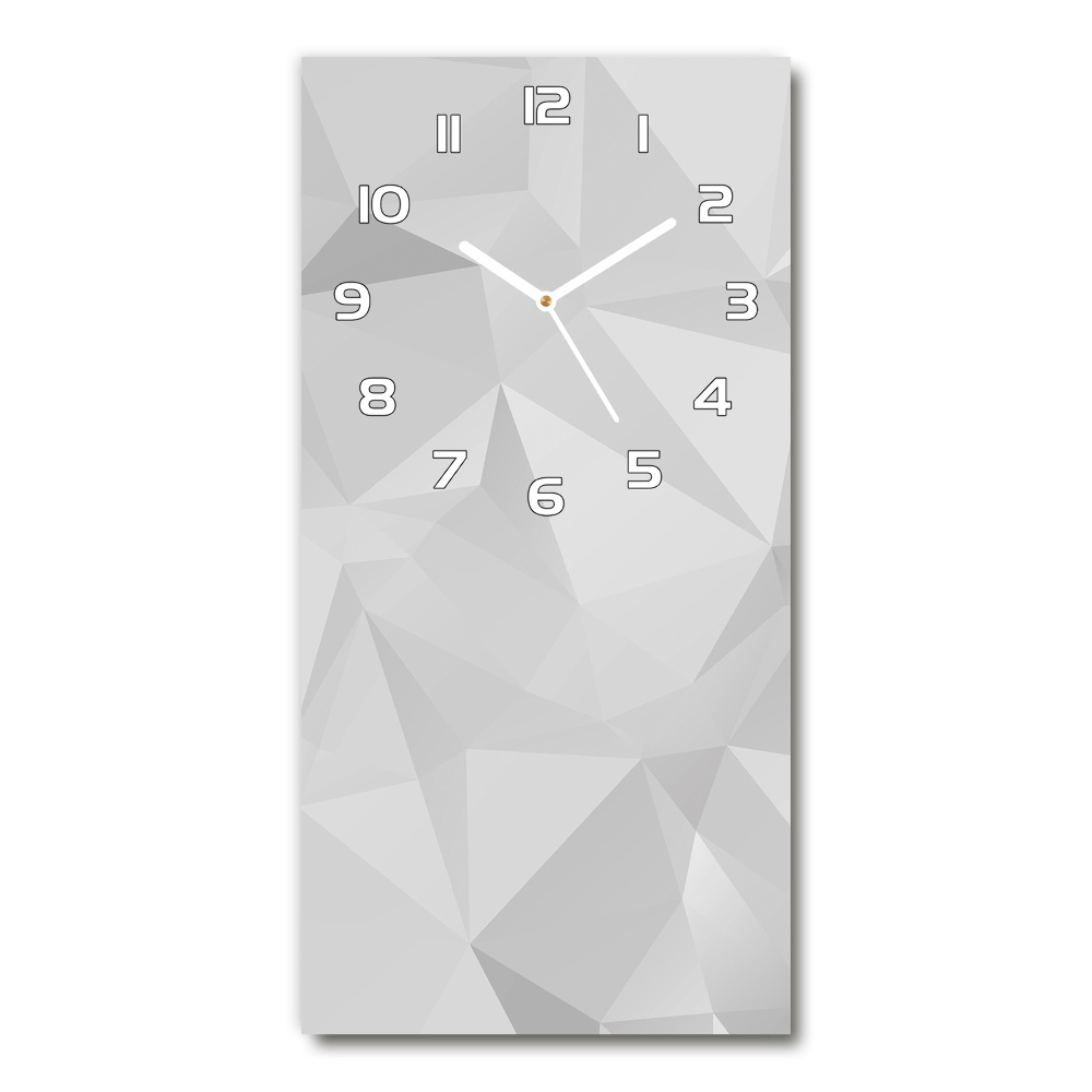 Horloge murale verticale Triangles blancs abstraits