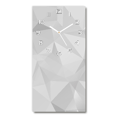 Horloge murale verticale Triangles blancs abstraits