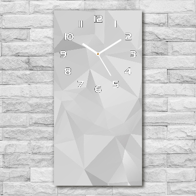 Horloge murale verticale Triangles blancs abstraits