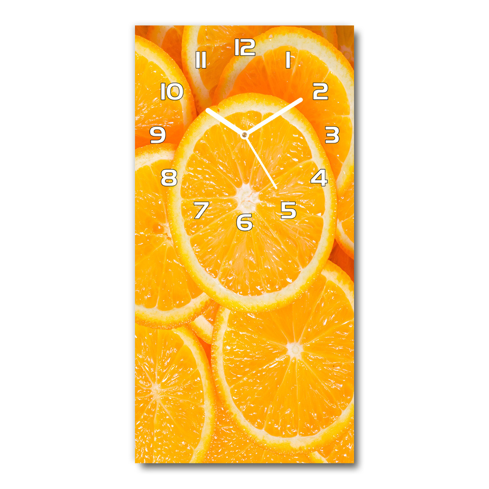 Horloge rectangulaire verticale Tranches d'orange