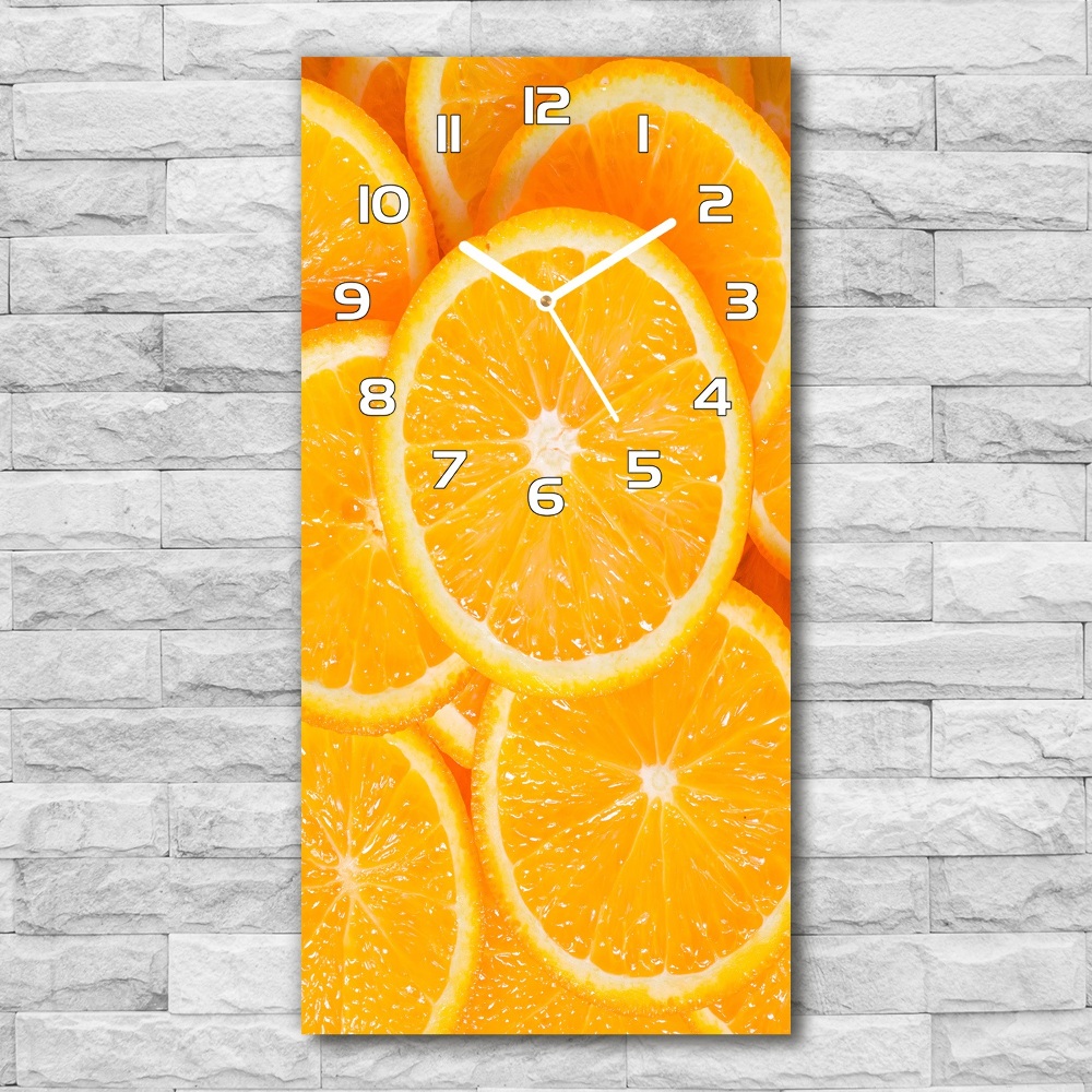 Horloge rectangulaire verticale Tranches d'orange