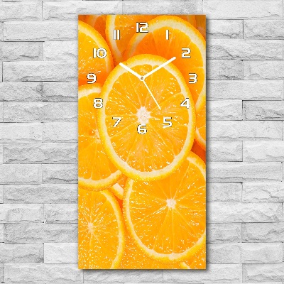 Horloge rectangulaire verticale Tranches d'orange