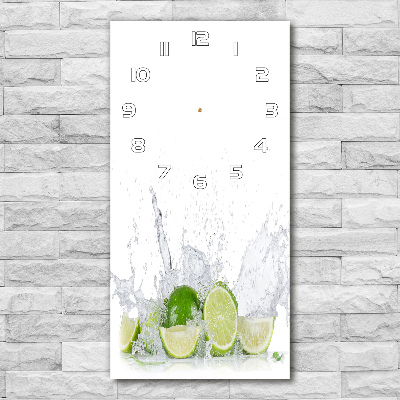 Horloge murale en verre rectangulaire Citron vert