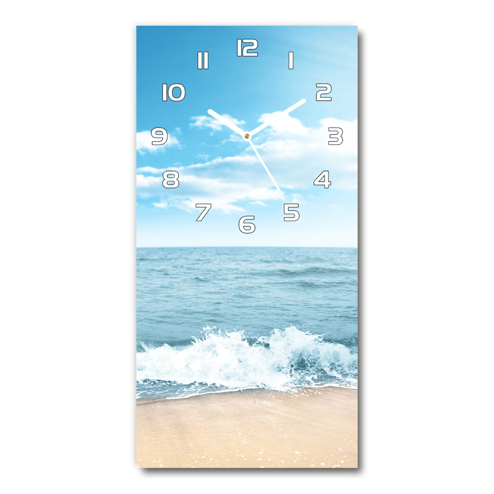 Horloge rectangulaire verticale Plage et mer