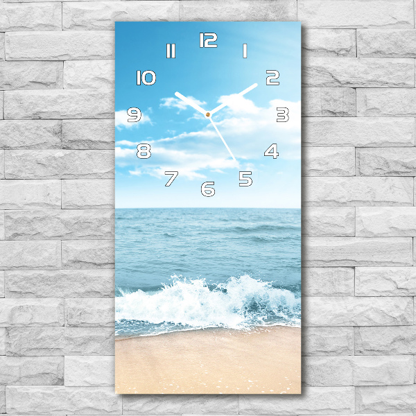 Horloge rectangulaire verticale Plage et mer