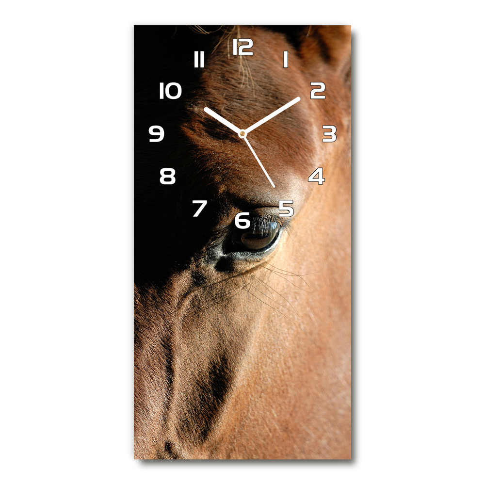 Horloge verticale en verre Cheval