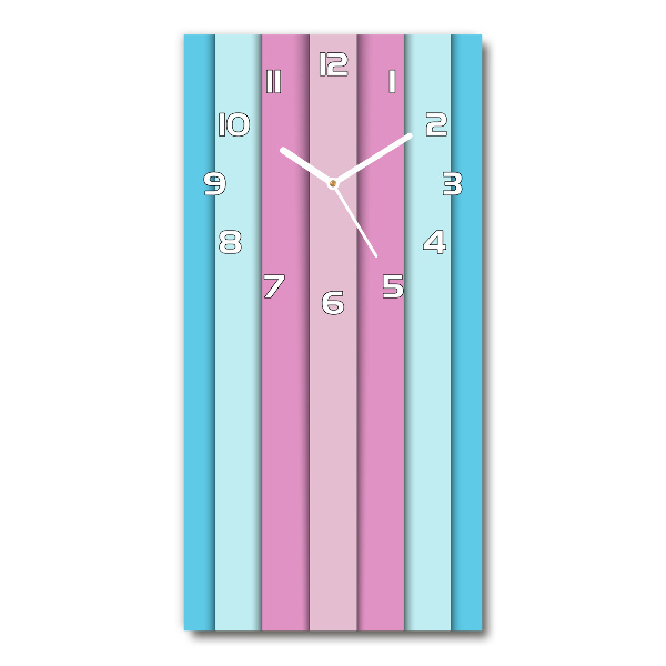 Horloge murale verticale Rayures colorées