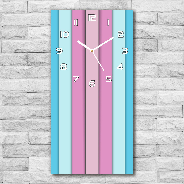 Horloge murale verticale Rayures colorées