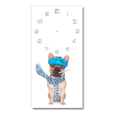 Horloge rectangulaire verticale Chien malade