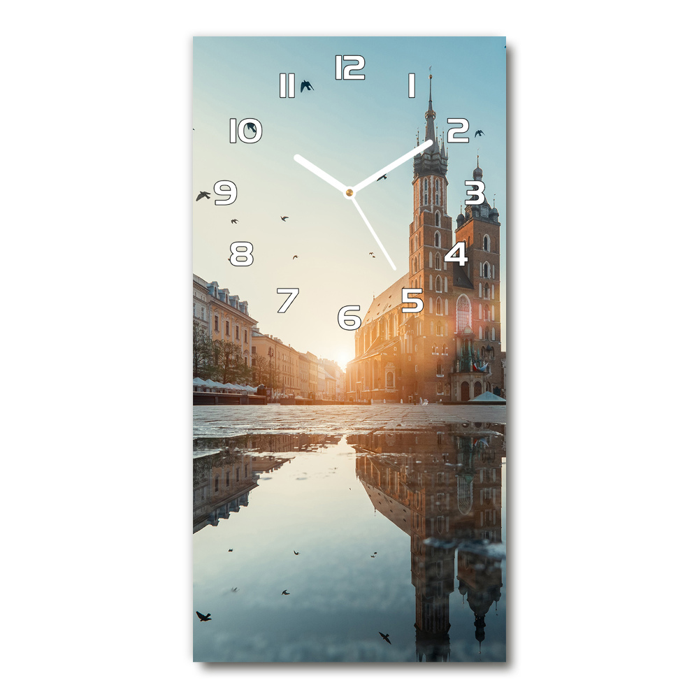 Horloge murale en verre rectangulaire Cracovie Pologne