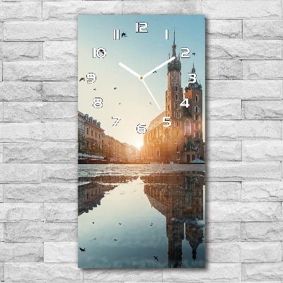 Horloge murale en verre rectangulaire Cracovie Pologne