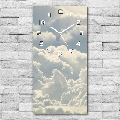 Horloge murale en verre rectangulaire Nuages