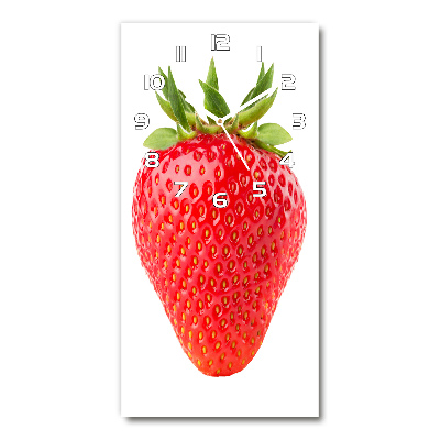 Horloge murale en verre rectangulaire Fraises