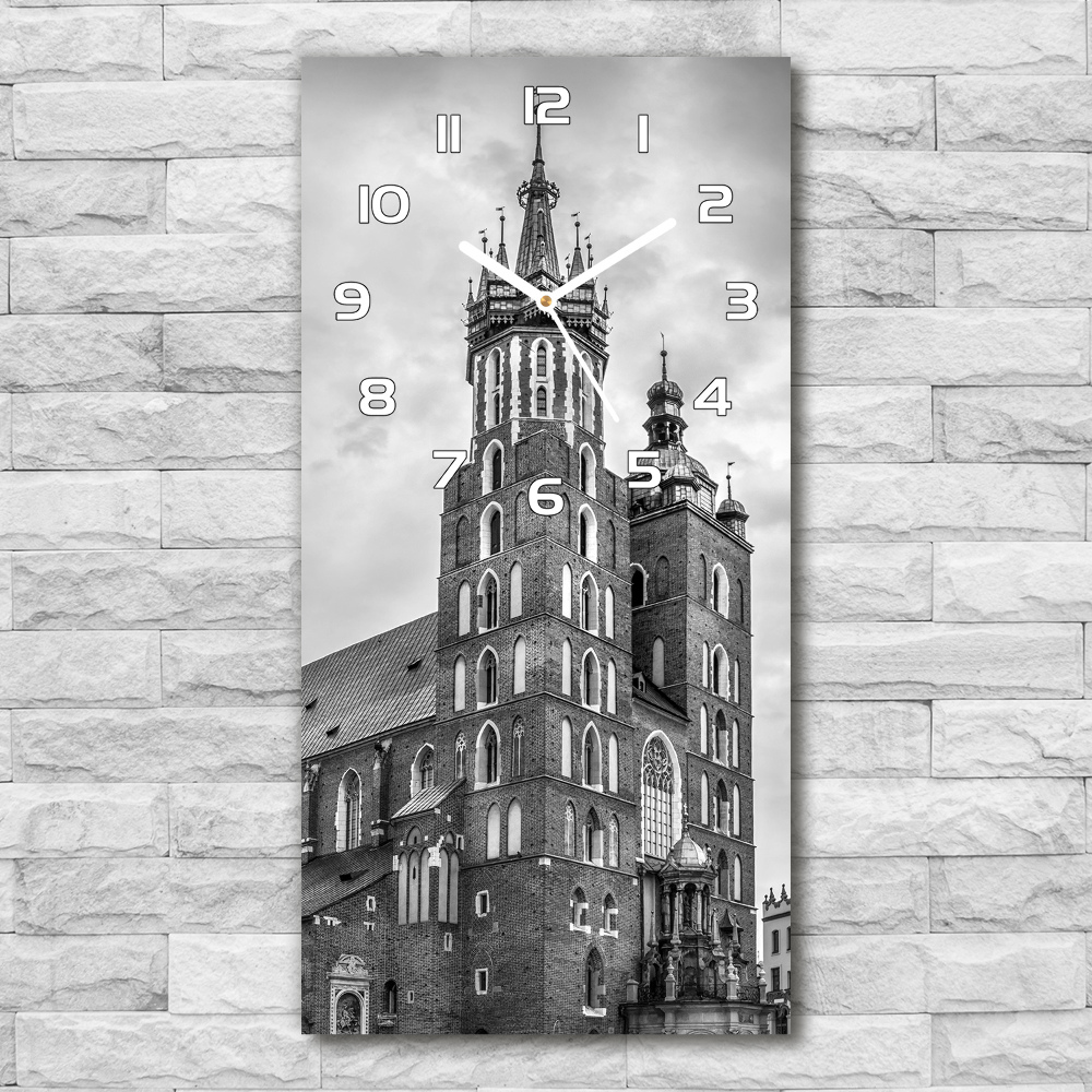 Horloge verticale en verre Cracovie Pologne