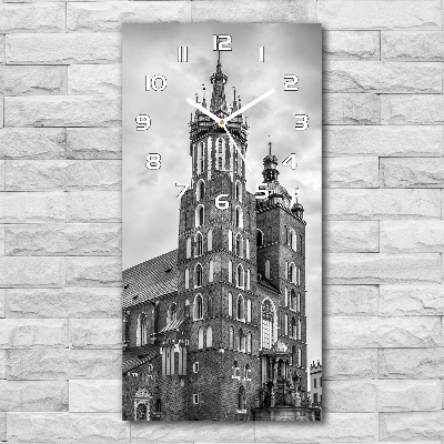 Horloge verticale en verre Cracovie Pologne