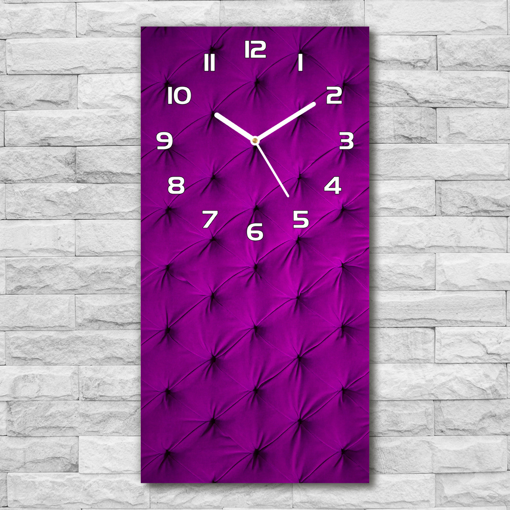 Horloge rectangulaire verticale Mur en velours