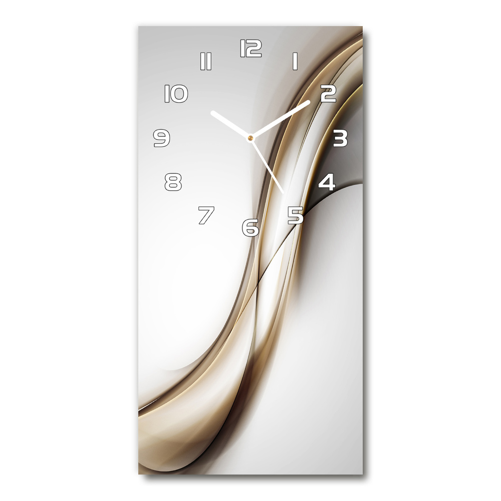 Horloge murale verticale Vague brune