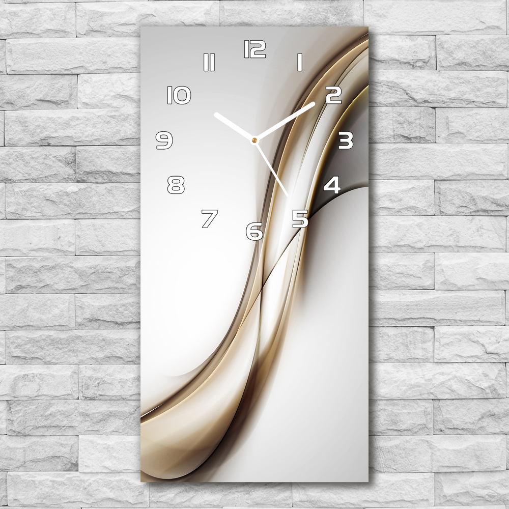 Horloge murale verticale Vague brune