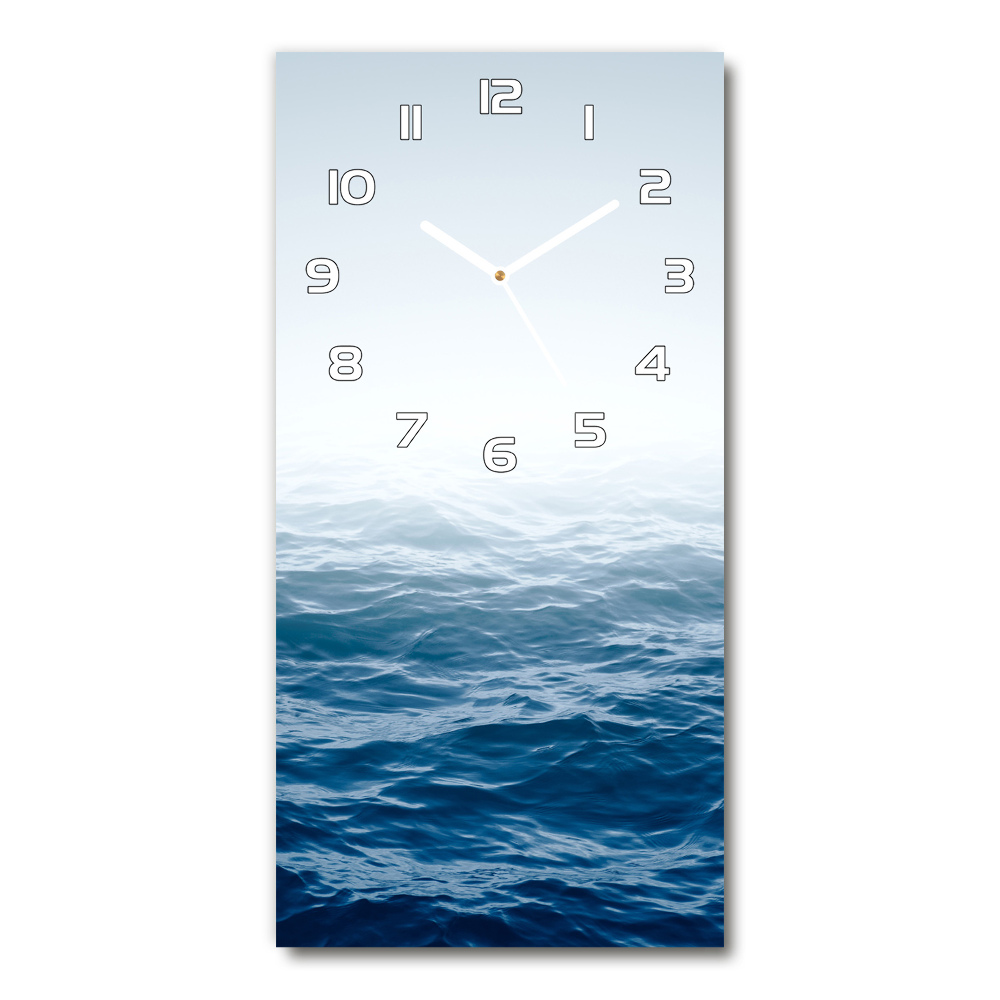 Horloge verticale en verre Vagues de la mer