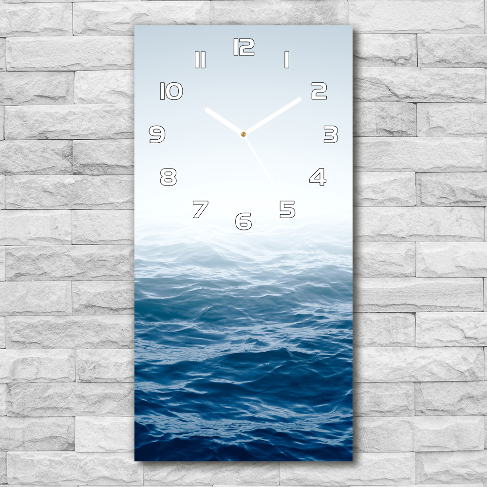 Horloge verticale en verre Vagues de la mer