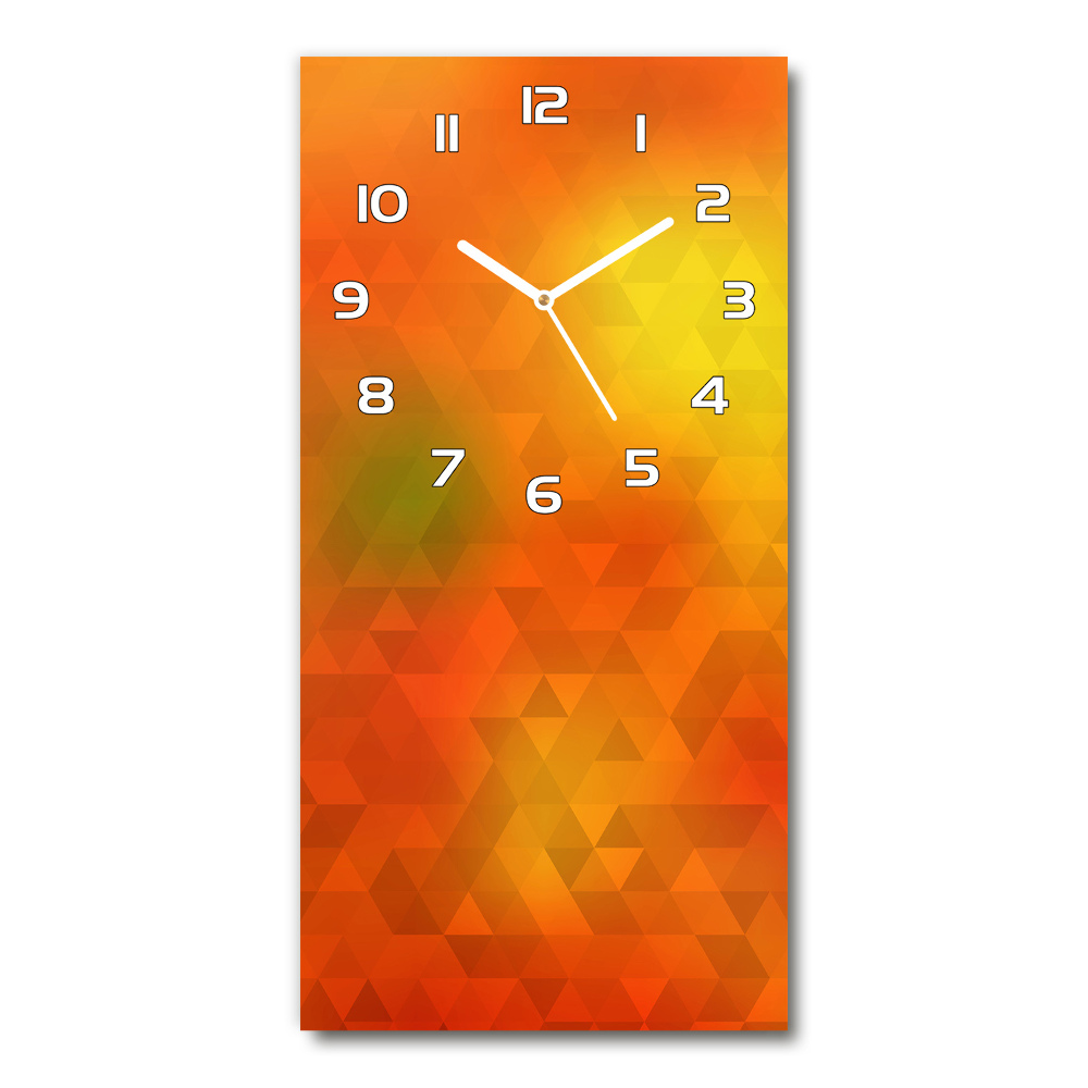 Horloge murale en verre rectangulaire Triangles abstraits