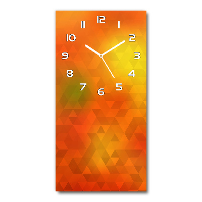 Horloge murale en verre rectangulaire Triangles abstraits