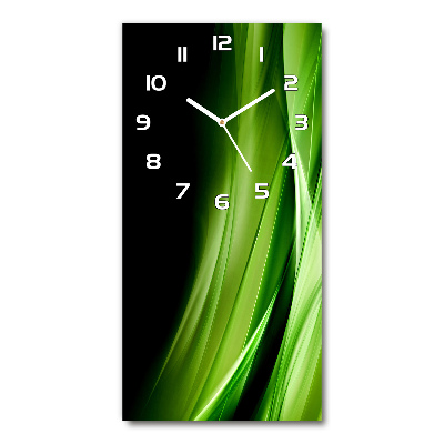 Horloge rectangulaire verticale Fond de vagues vertes