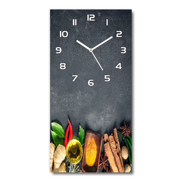 Horloge rectangulaire verticale Épices et herbes