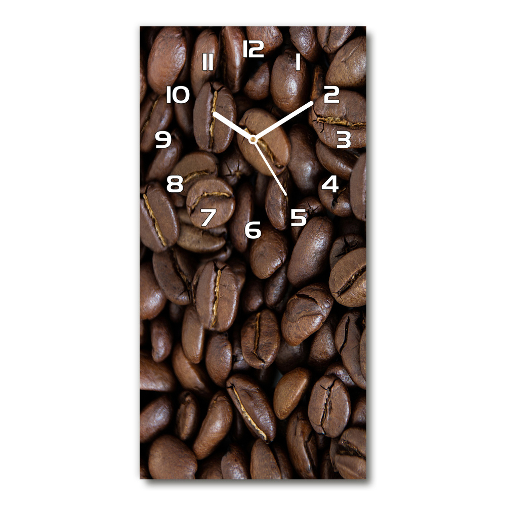 Horloge rectangulaire verticale Motif de grains de café