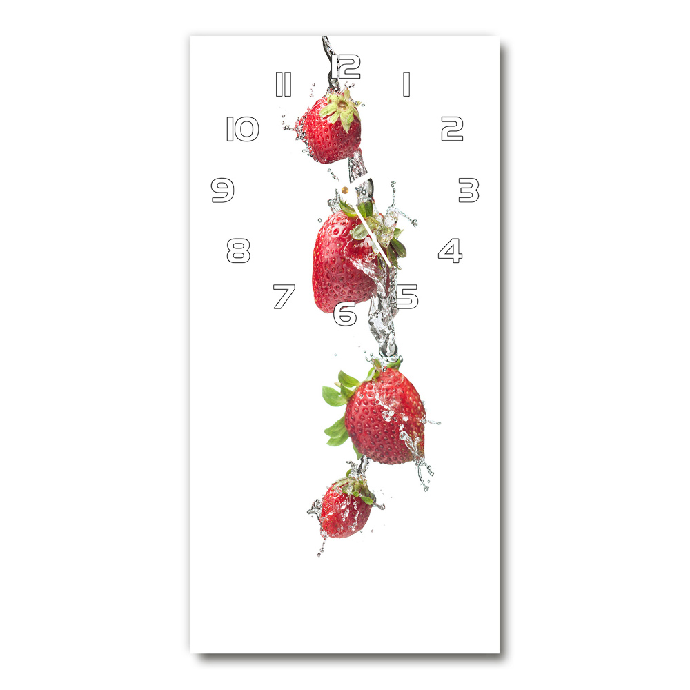 Horloge rectangulaire verticale Fraises